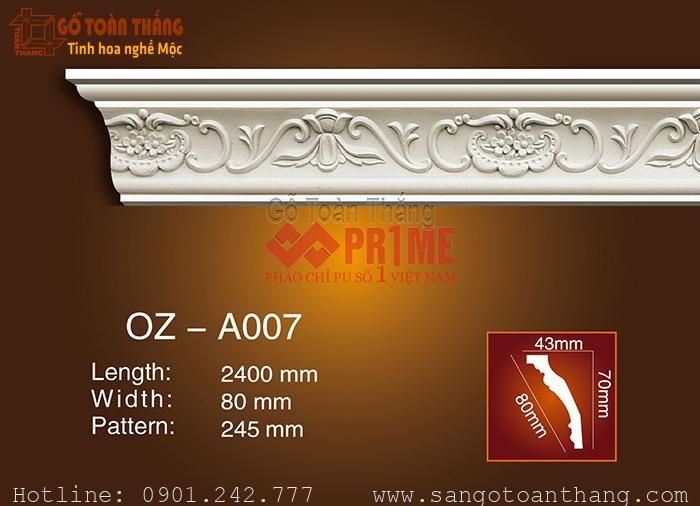 Phào chỉ Trần PU hoa văn Prime OZ-A007 1 Phào chỉ Trần PU hoa văn Prime OZ-A007