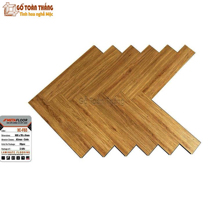 Sàn gỗ MetaFloor xương cá cốt xanh 8mm XC-F03 1 Sàn gỗ MetaFloor xương cá cốt xanh 8mm XC-F03