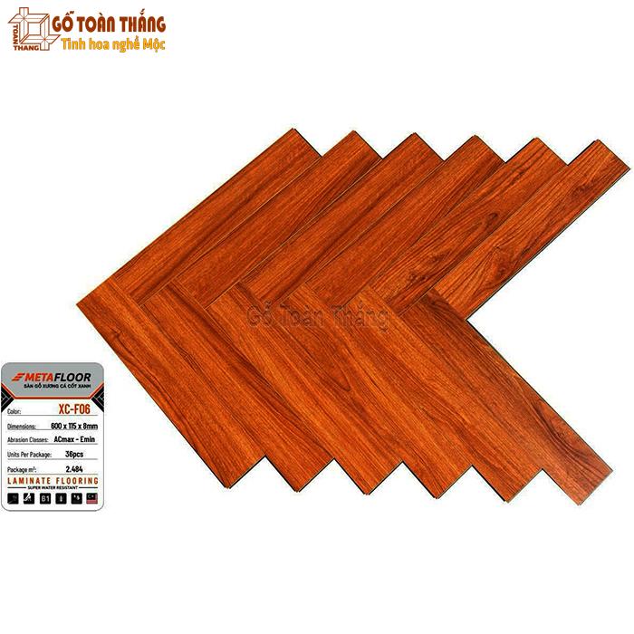 Sàn gỗ MetaFloor xương cá cốt xanh 8mm XC-F06 1 Sàn gỗ MetaFloor xương cá cốt xanh 8mm XC-F06