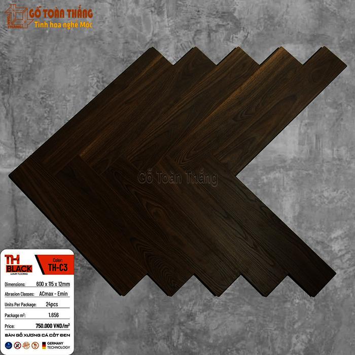 Sàn gỗ THBlack xương cá cốt đen 12mm TH-C3 1 Sàn gỗ THBlack xương cá cốt đen 12mm TH-C3