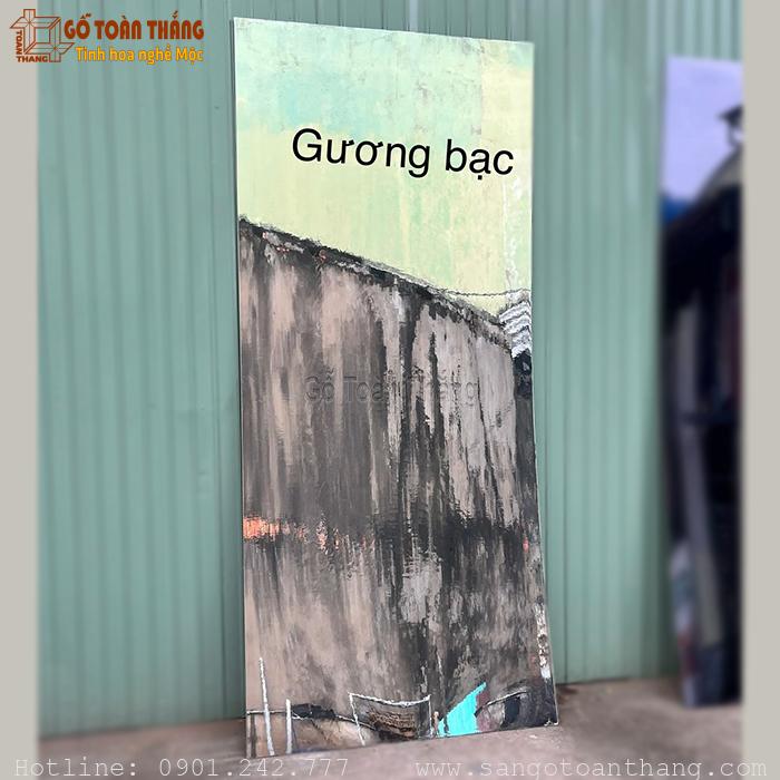 Tấm ốp than tre tráng gương Bạc 8mm Luxwall 1 Tấm ốp than tre tráng gương Bạc 8mm Luxwall