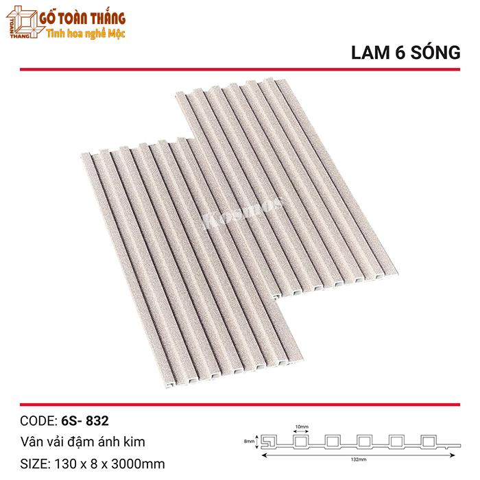 Lam gỗ than tre 6 sóng