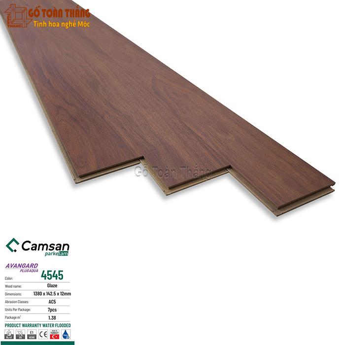 Sàn gỗ Camsan Aqua 12mm 4545 1 Sàn gỗ Camsan Aqua 12mm 4545