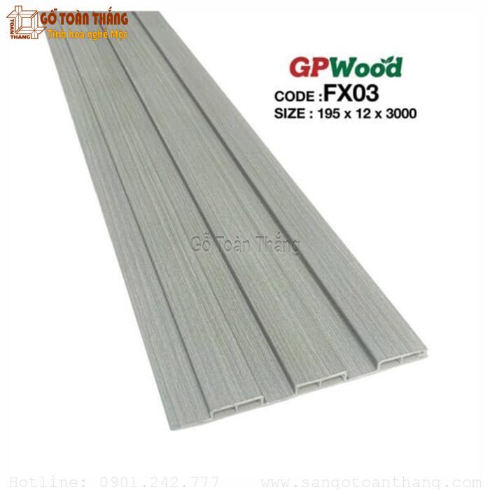 Lam 3 sóng thấp GPwood 12x195x2900mm FX03 1 Lam 3 sóng thấp GPwood 12x195x2900mm FX03
