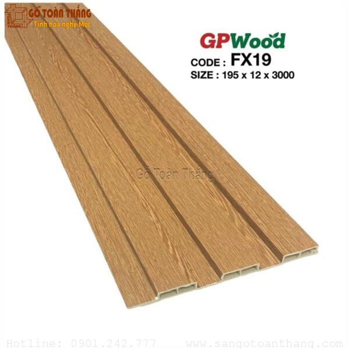 Lam 3 sóng thấp GPwood 12x195x2900mm FX-19 1 Lam 3 sóng thấp GPwood 12x195x2900mm FX-19