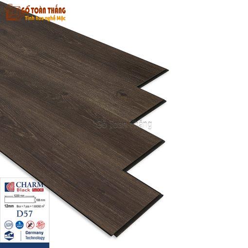Sàn gỗ Charmwood 12mm cốt đen D57