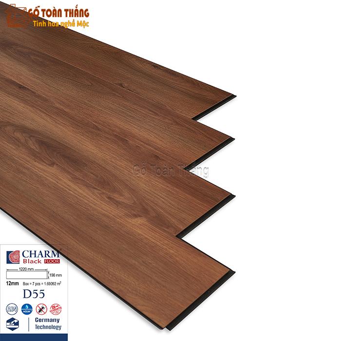 Sàn gỗ Charmwood 12mm cốt đen D55 1 Sàn gỗ Charmwood 12mm cốt đen D55