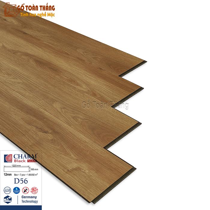 Sàn gỗ Charmwood 12mm cốt đen D56 1 Sàn gỗ Charmwood 12mm cốt đen D56