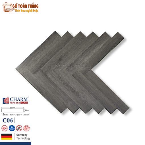 Sàn gỗ Charm 12mm xương cá - C06