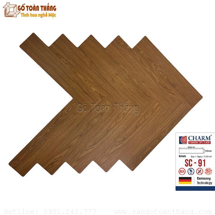 Sàn nhựa Charmwood xương cá SC-91 1 Sàn nhựa Charmwood xương cá SC-91