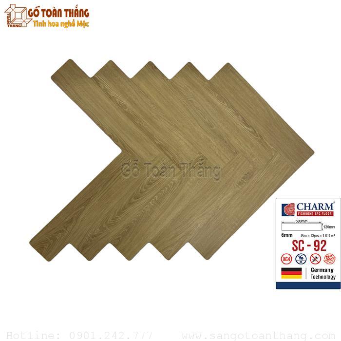 Sàn nhựa Charmwood xương cá SC-92 1 Sàn nhựa Charmwood xương cá SC-92