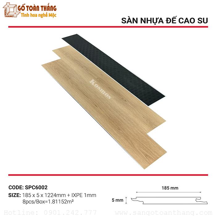 Sàn nhựa hèm khóa Kosmos 6mm đế cao su SPC-6002 1 Sàn nhựa hèm khóa Kosmos 6mm đế cao su SPC-6002
