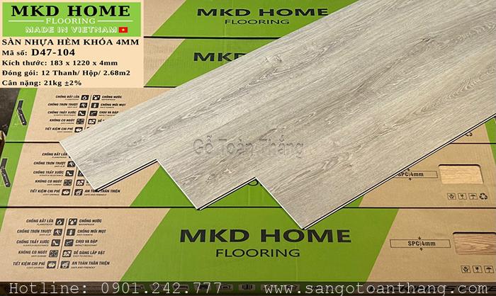 Sàn nhựa hèm khóa MKD Home D47-104 1 Sàn nhựa hèm khóa MKD Home D47-104