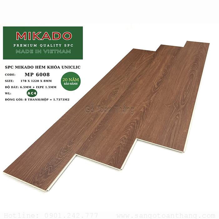 Sàn nhựa Mikado 6.5mm sẵn lớp đế cao su