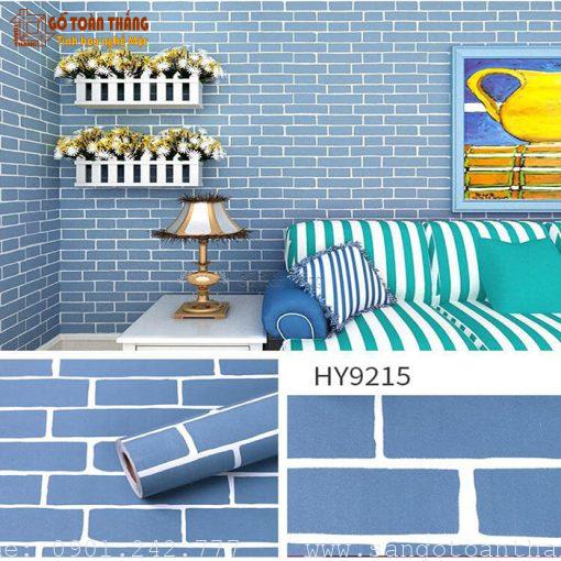 Decal dán tường gạch màu xanh HY-9215