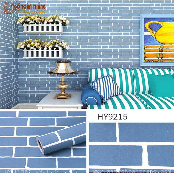 Decal dán tường gạch màu xanh HY-9215 1 Decal dán tường gạch màu xanh HY-9215