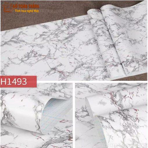 Decal dán tường vân đá trắng H1493