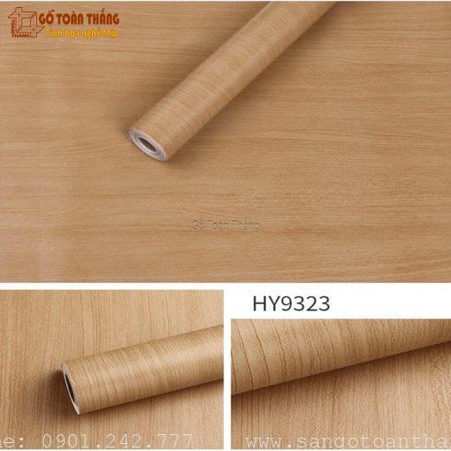 Decal dán tường vân gỗ vàng nhạt HY-9323