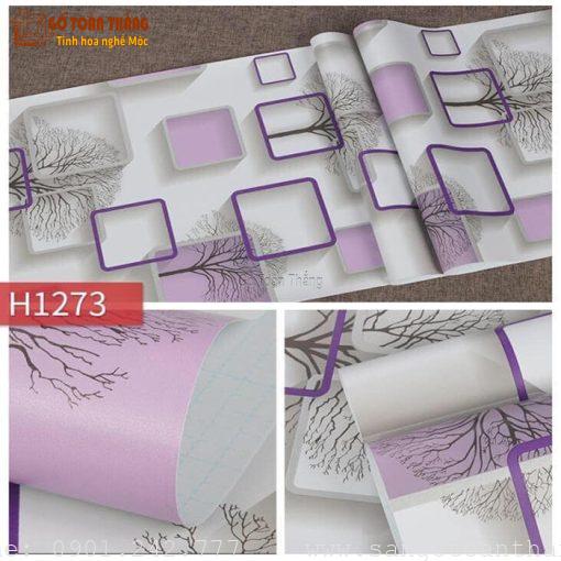 Decal dán tường vân ô vuông 3D H1273