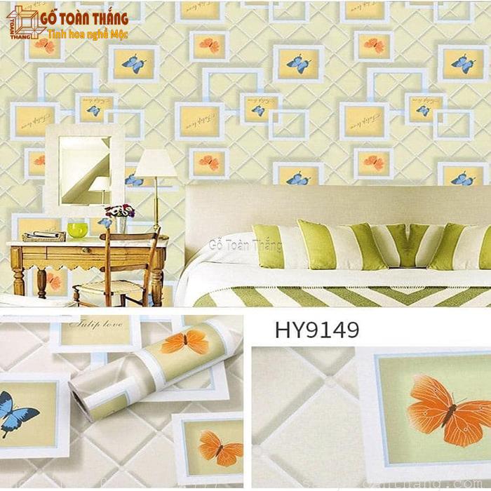 Decal dán tường ô vuông bướm HY-9149 1 Decal dán tường ô vuông bướm HY-9149