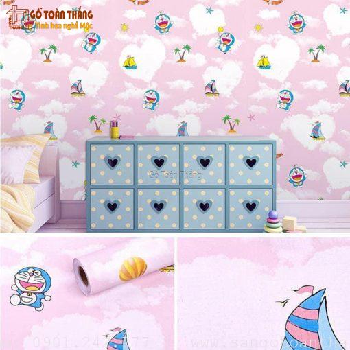 Decal dán tường Doremon + Thuyền