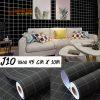 Decal dán tường xám ô vuông J10