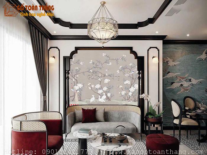 Giấy dán tường quận 8 - Phong cách Indochine 05