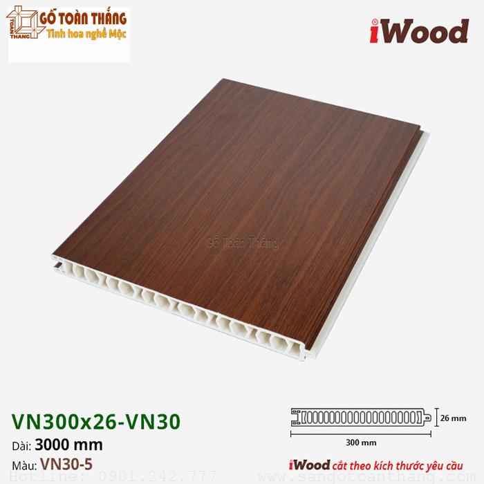 Vách ngăn nhựa 2 mặt Iwood VNx300x26-VN30 cánh gián 1 Vách ngăn nhựa 2 mặt Iwood VNx300x26-VN30 cánh gián