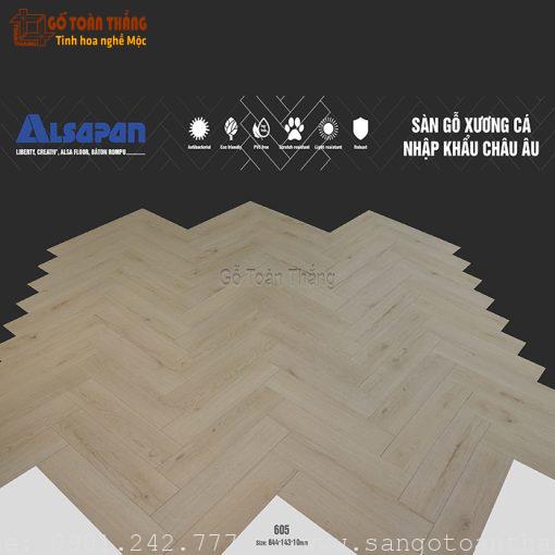 Sàn gỗ xương cá Alsapan 10mm 605