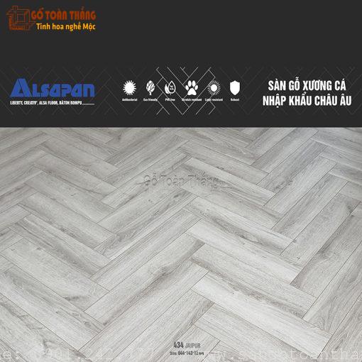 Sàn gỗ xương cá Alsapan 12mm 434