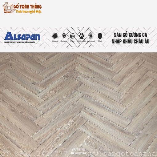 Sàn gỗ xương cá Alsapan 12mm 705