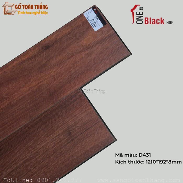 Sàn gỗ One Black cốt đen 8mm D431 1 Sàn gỗ One Black cốt đen 8mm D431