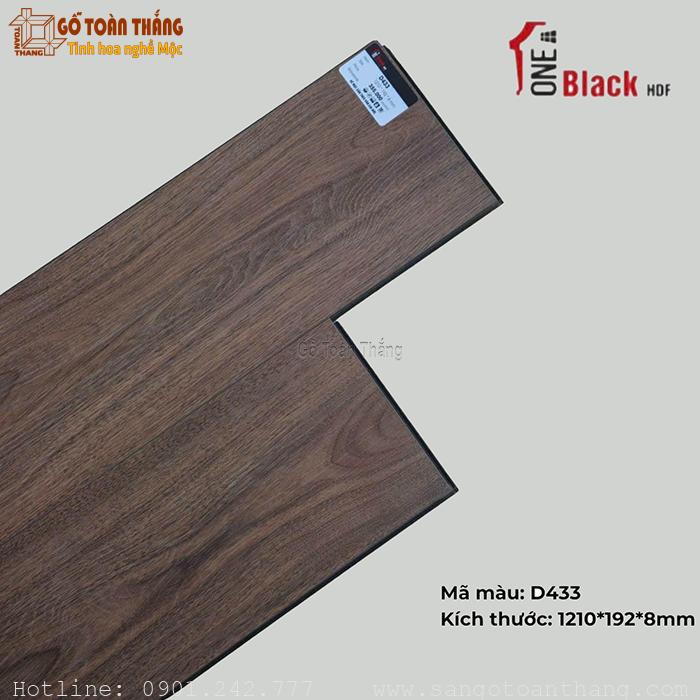 Sàn gỗ One Black cốt đen 8mm D433 1 Sàn gỗ One Black cốt đen 8mm D433