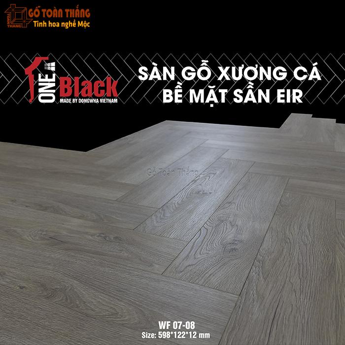 Sàn gỗ One Black xương cá cốt đen 12mm WF 07-08 1 Sàn gỗ One Black xương cá cốt đen 12mm WF 07-08