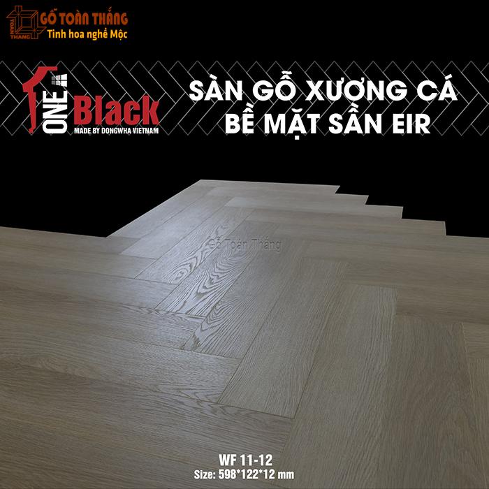 Sàn gỗ One Black xương cá cốt đen 12mm WF 11-12 1 Sàn gỗ One Black xương cá cốt đen 12mm WF 11-12