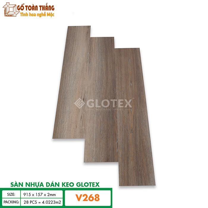 Sàn nhựa Glotex 2mm keo sẵn V268 1 Sàn nhựa Glotex 2mm keo sẵn V268