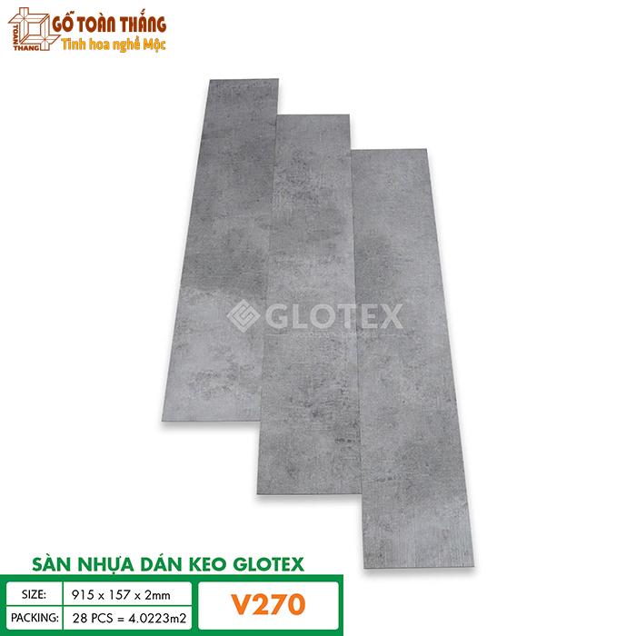 Sàn nhựa Glotex 2mm keo sẵn V270 1 Sàn nhựa Glotex 2mm keo sẵn V270