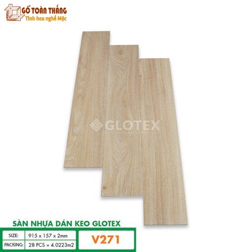 Sàn nhựa Glotex 2mm keo sẵn V271