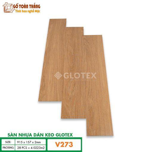 Sàn nhựa Glotex 2mm keo sẵn V273