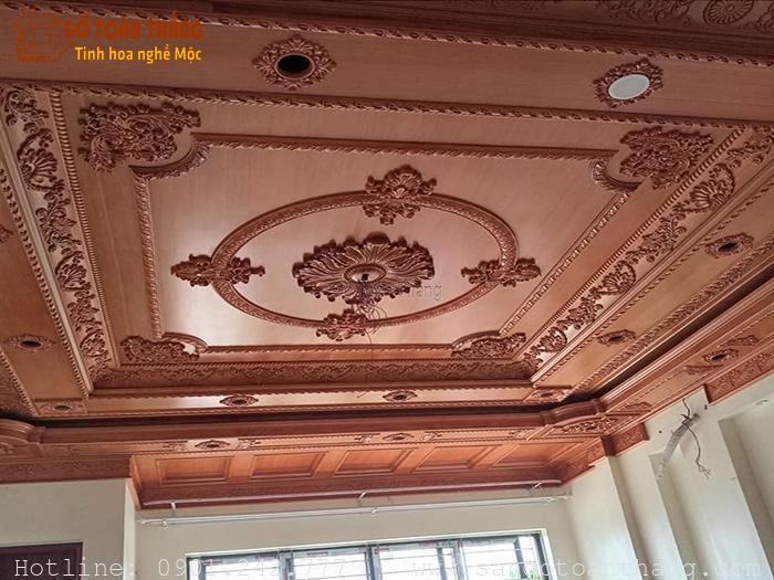 Trần Gỗ Gõ đỏ Tự nhiên 1 Trần Gỗ Gõ đỏ Tự nhiên