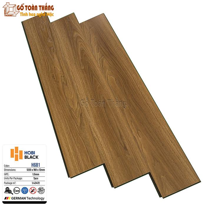 Sàn gỗ Hobi Black cốt đen 12mm HB-681 1 Sàn gỗ Hobi Black cốt đen 12mm HB-681