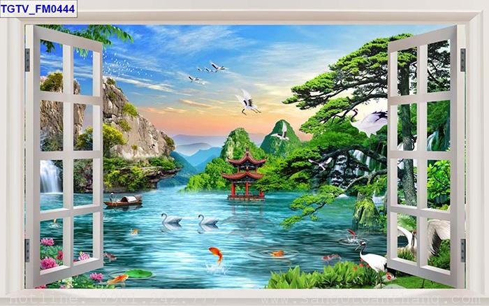 Tranh dán tường in theo yêu cầu ở phòng khách 07