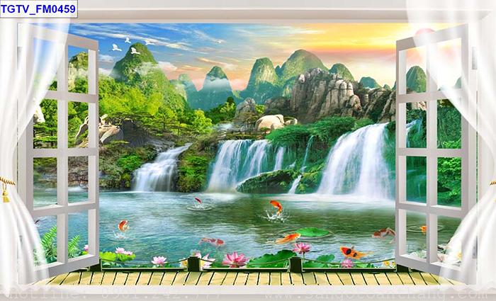 Giấy dán tường Quận 11 in 3D phong cảnh thiên nhiên 02