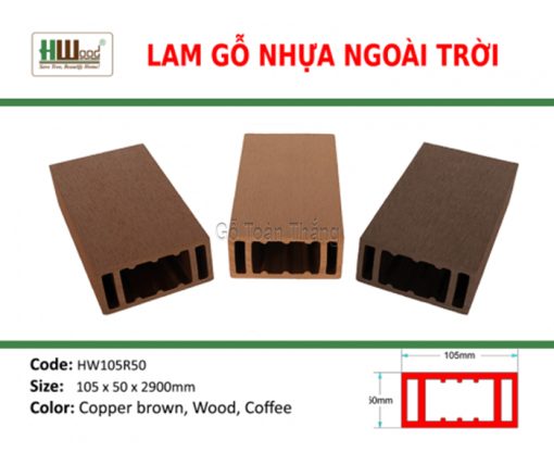 Thanh lam gỗ nhựa Hwood HW105R50