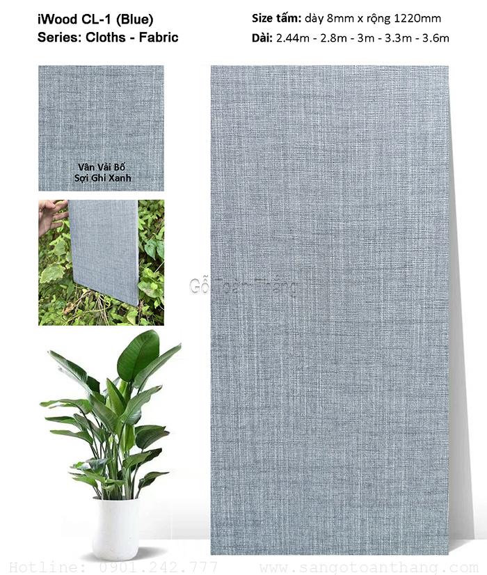 Tấm ốp than tre Iwood vân vải 8mm CL-1 1 Tấm ốp than tre Iwood vân vải 8mm CL-1