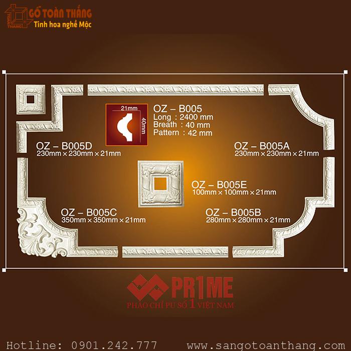 Bộ hoa văn trang trí PU - OZ-B005 1 Bộ hoa văn trang trí PU - OZ-B005