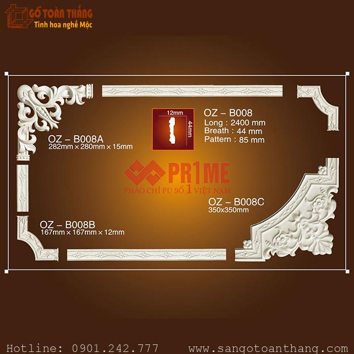 Bộ hoa văn trang trí PU - OZ-B008 1 Bộ hoa văn trang trí PU - OZ-B008