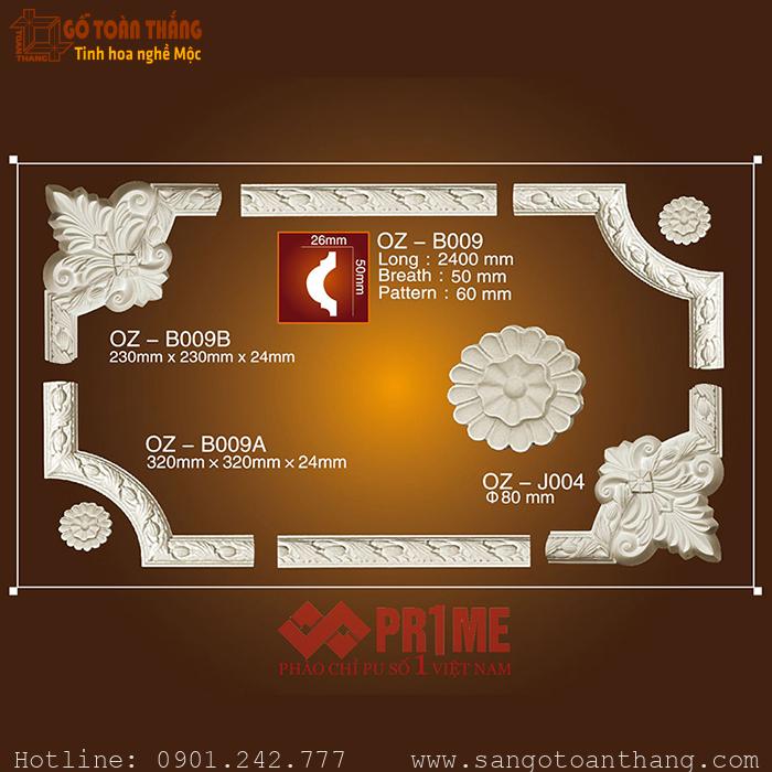 Bộ hoa văn trang trí PU - OZ-B009 1 Bộ hoa văn trang trí PU - OZ-B009