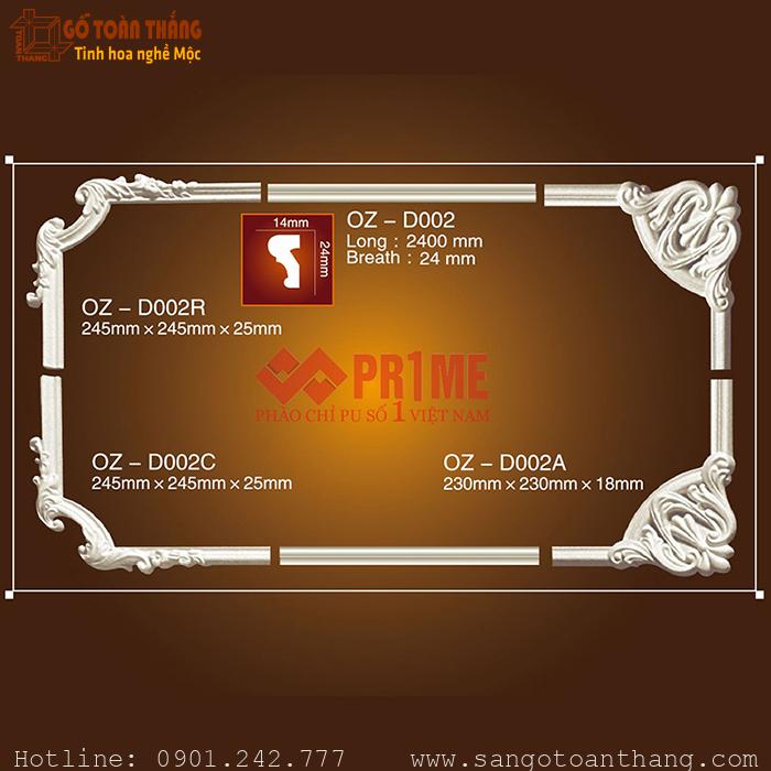 Bộ hoa văn trang trí PU - OZ-D002A 1 Bộ hoa văn trang trí PU - OZ-D002A