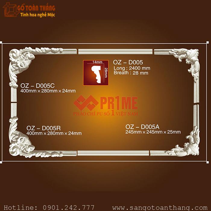 Bộ hoa văn trang trí PU - OZ-D005A 1 Bộ hoa văn trang trí PU - OZ-D005A